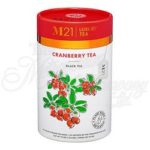 Cranberry Tea Decorative Tea Bag Canister 24 pyramid tea bags